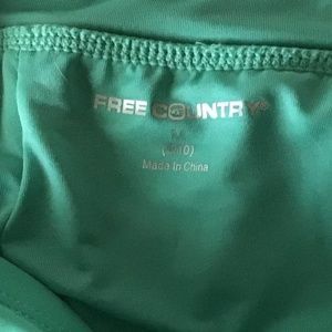 Green black/white 2 piece swim suit size med